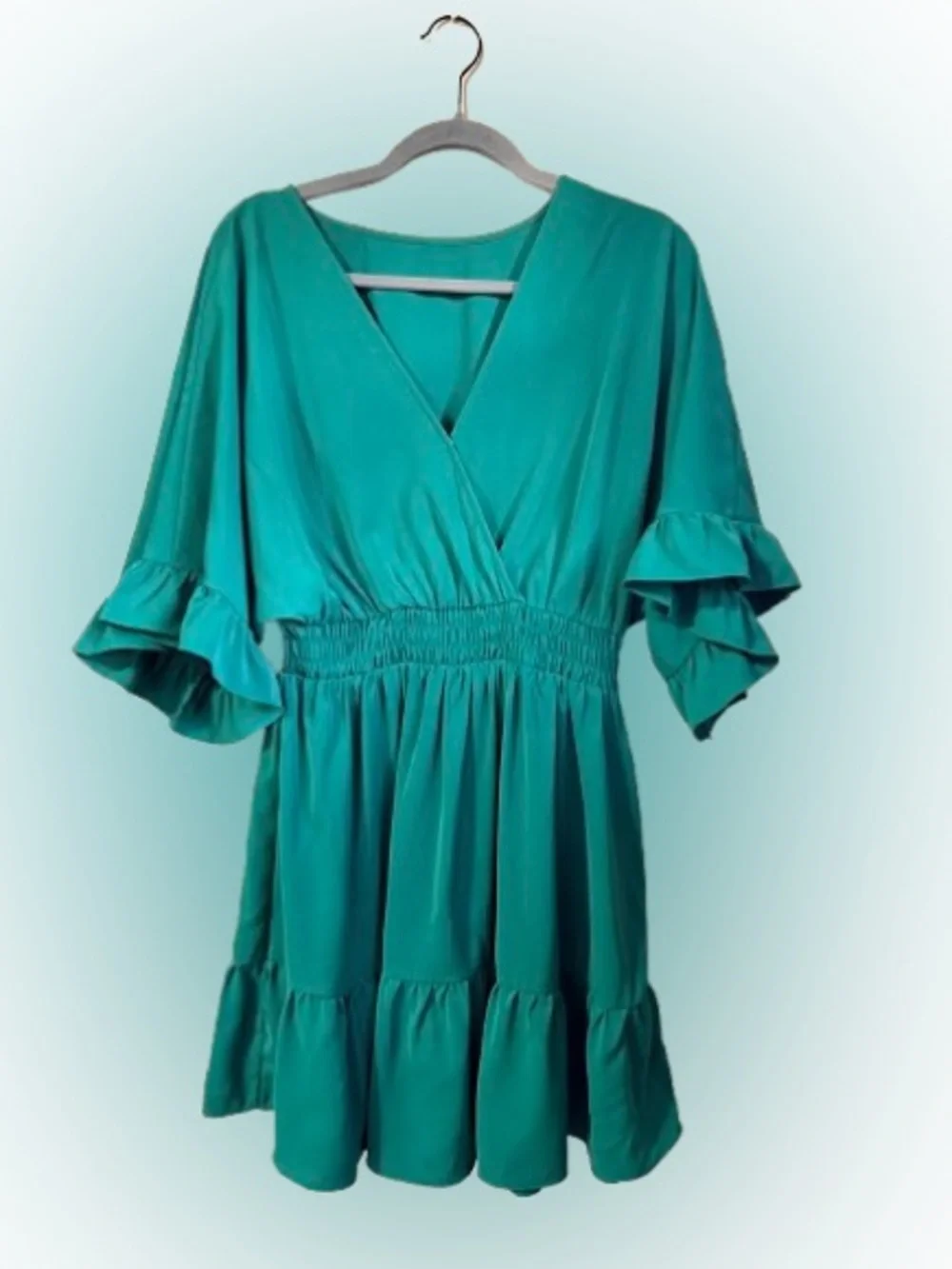emerald boho dress Jade Emerald Boho Midi Dress Rhea Costa